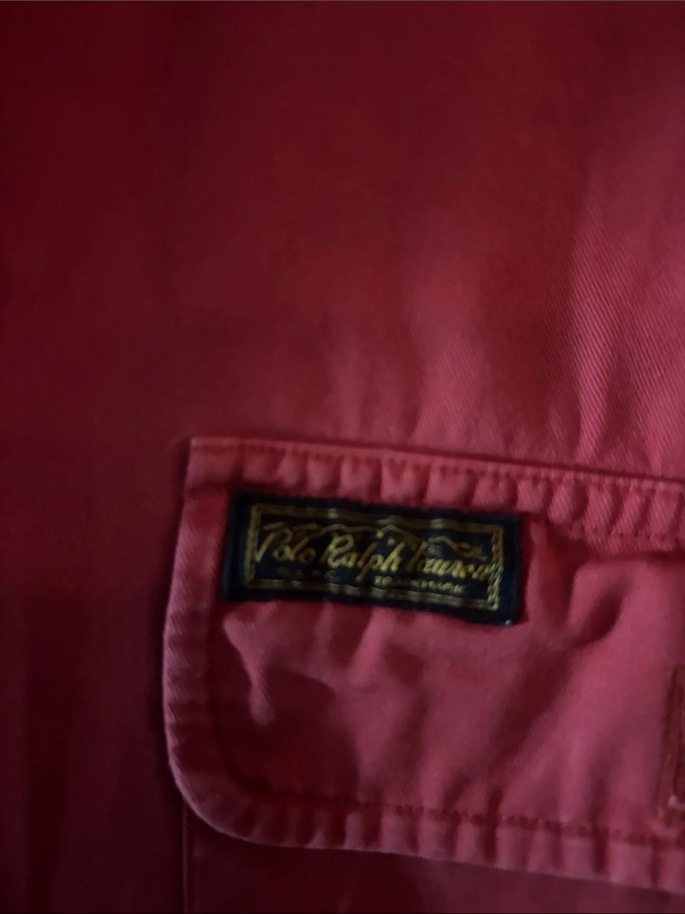 Polo by Ralph Lauren Men's Red Button-Up Shirt Jacket